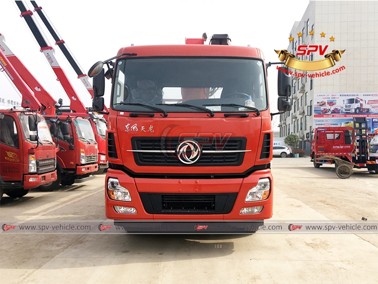 SPV-Vehicle - Straight Boom Truck Crane DongFeng - Front